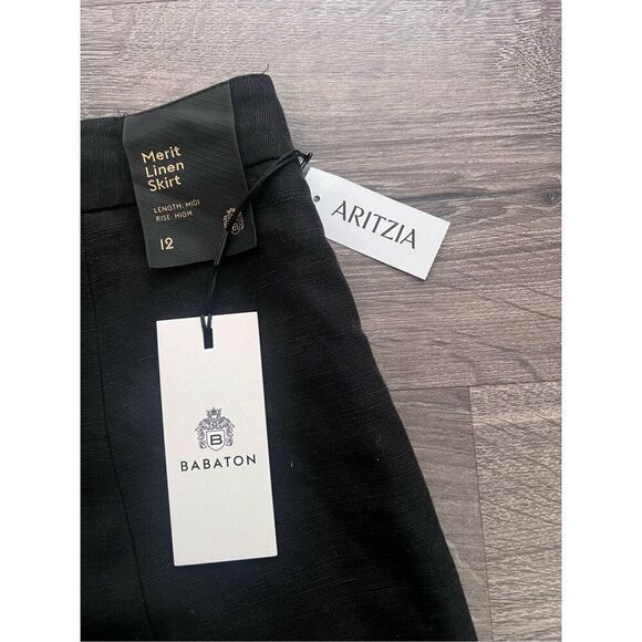Aritzia Babaton Merit Linen Skirt size 12 - Picture 10 of 13